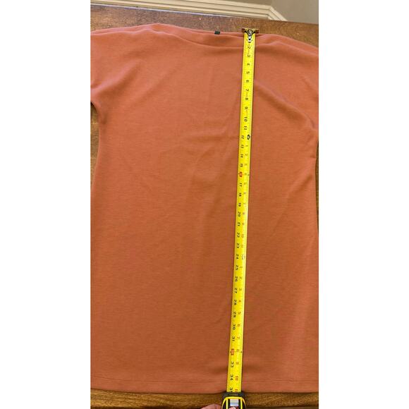 For Cynthia Women L Rust Knit Lounge Dress Shift Oversized Pullover Soft Stretch - Picture 5 of 7